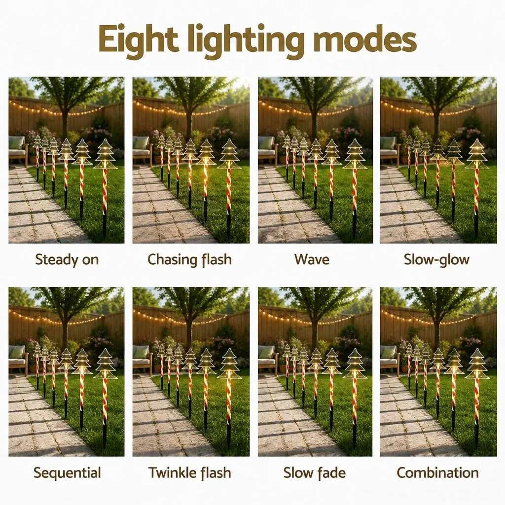 Solar LED Christmas Path Lights 5 PCS