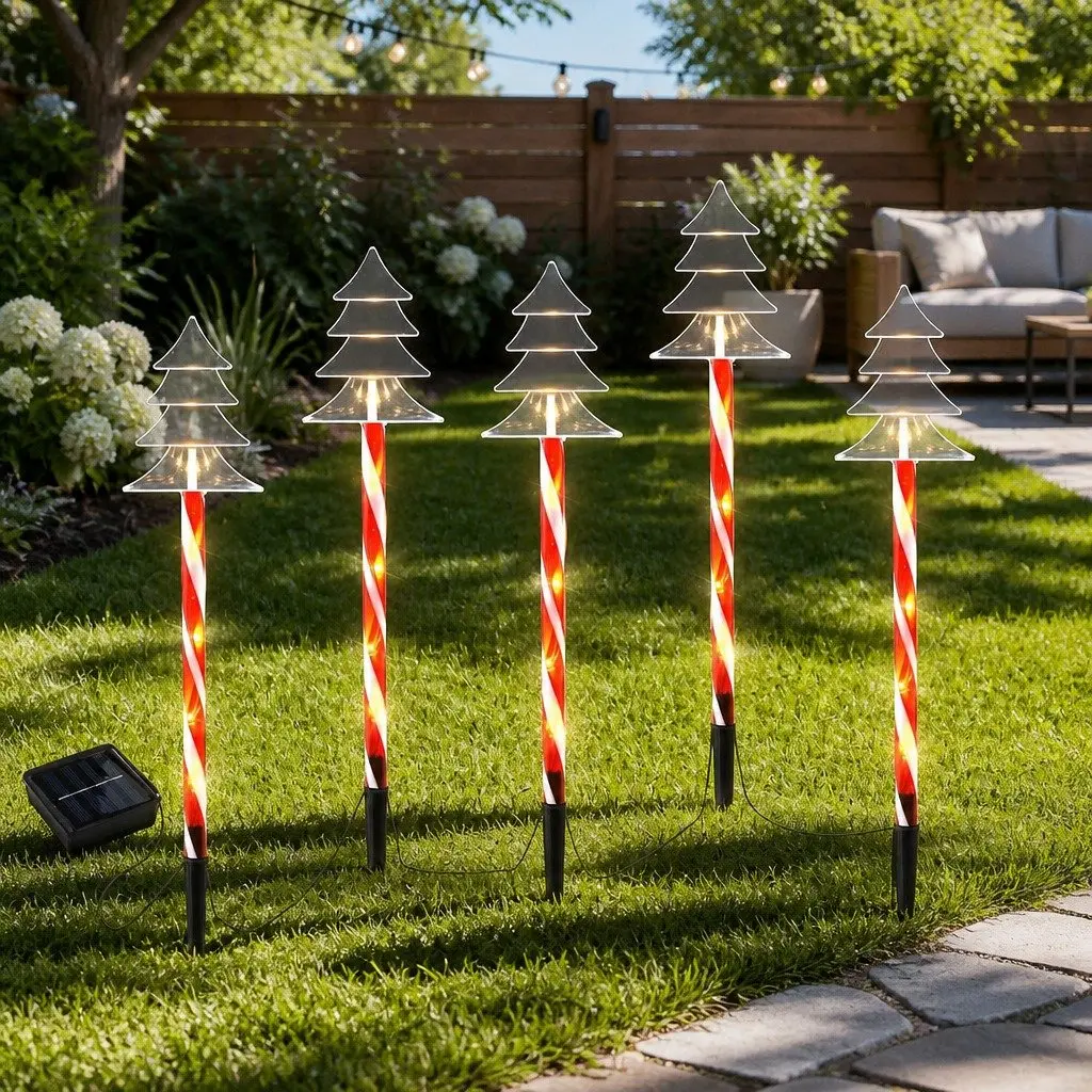 Solar LED Christmas Path Lights 5 PCS
