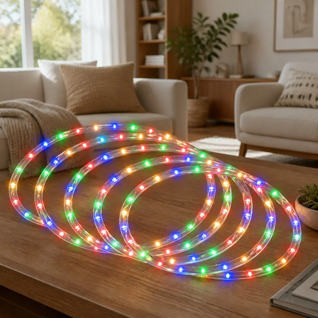 Christmas Rope Lights Indoor Outdoor 20M 600 LED Multicolour String Decorations