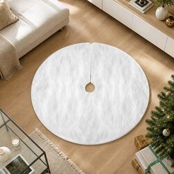 Specifications of 90cm White Plush Christmas Tree Skirt