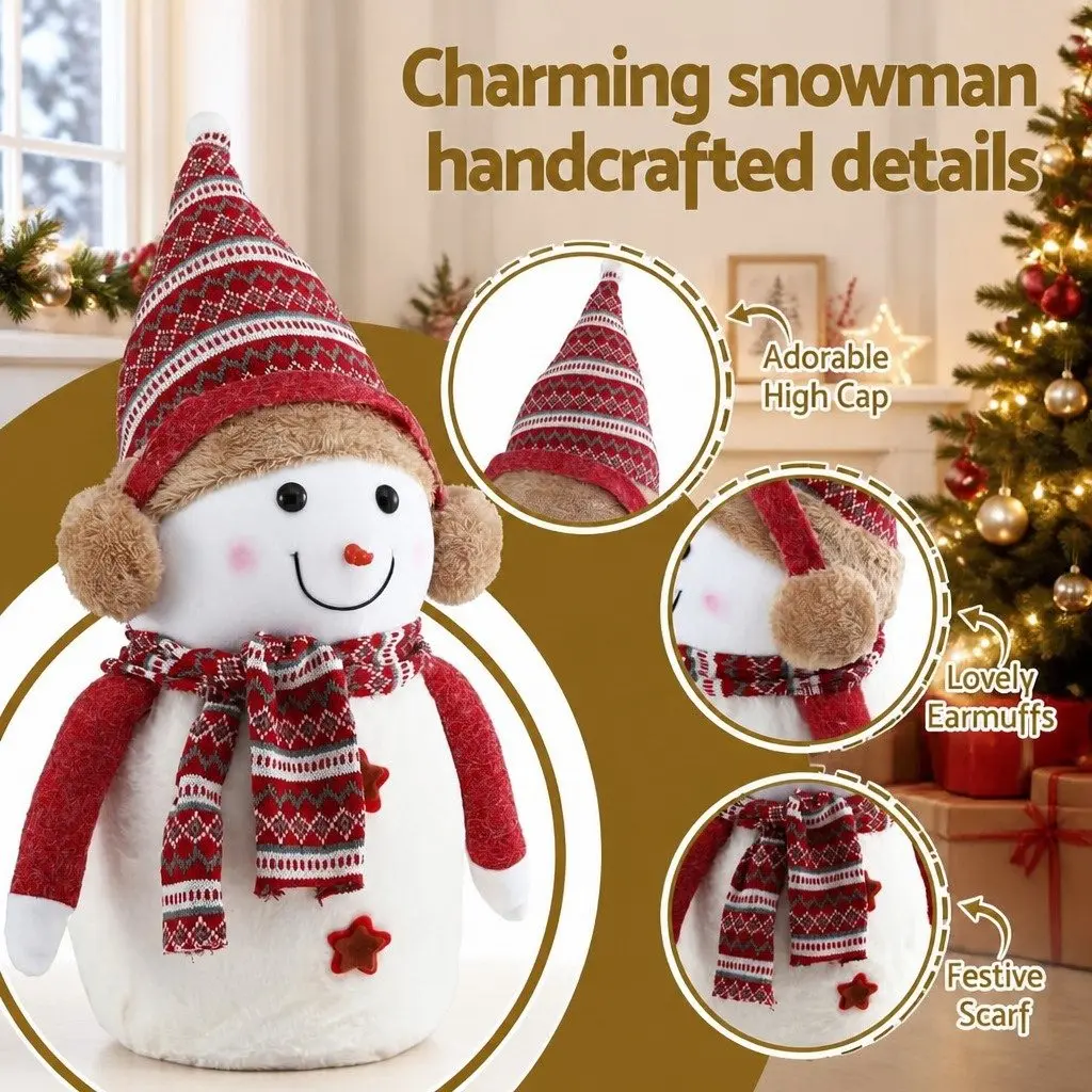 Snowman Plush Ornament Decoration for Christmas 60cm