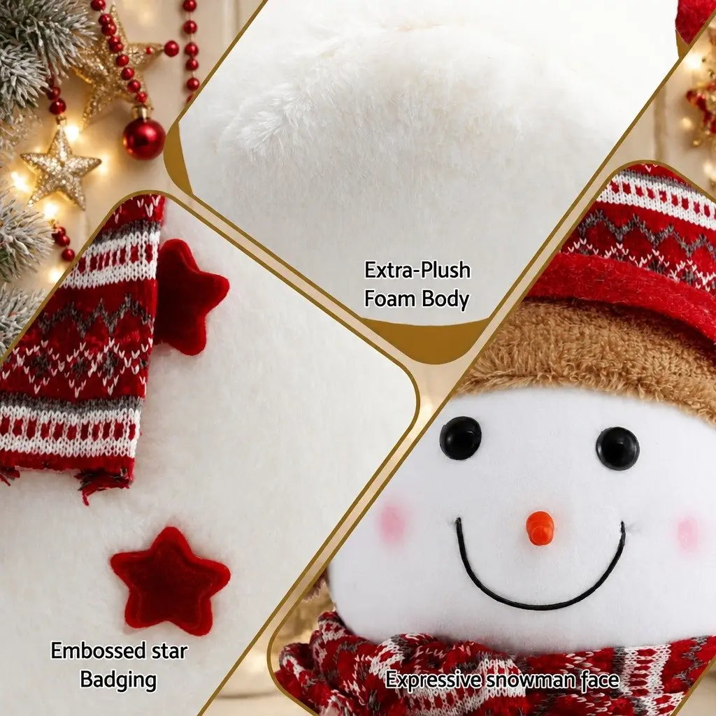 Snowman Plush Ornament Decoration for Christmas 60cm