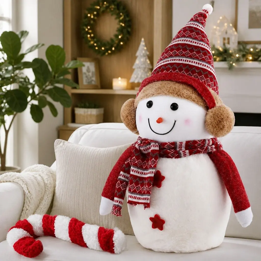 Snowman Plush Ornament Decoration for Christmas 60cm