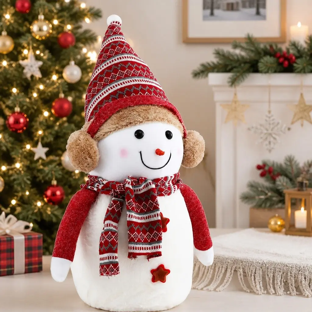 Christmas Snowman Plush Ornament 45cm