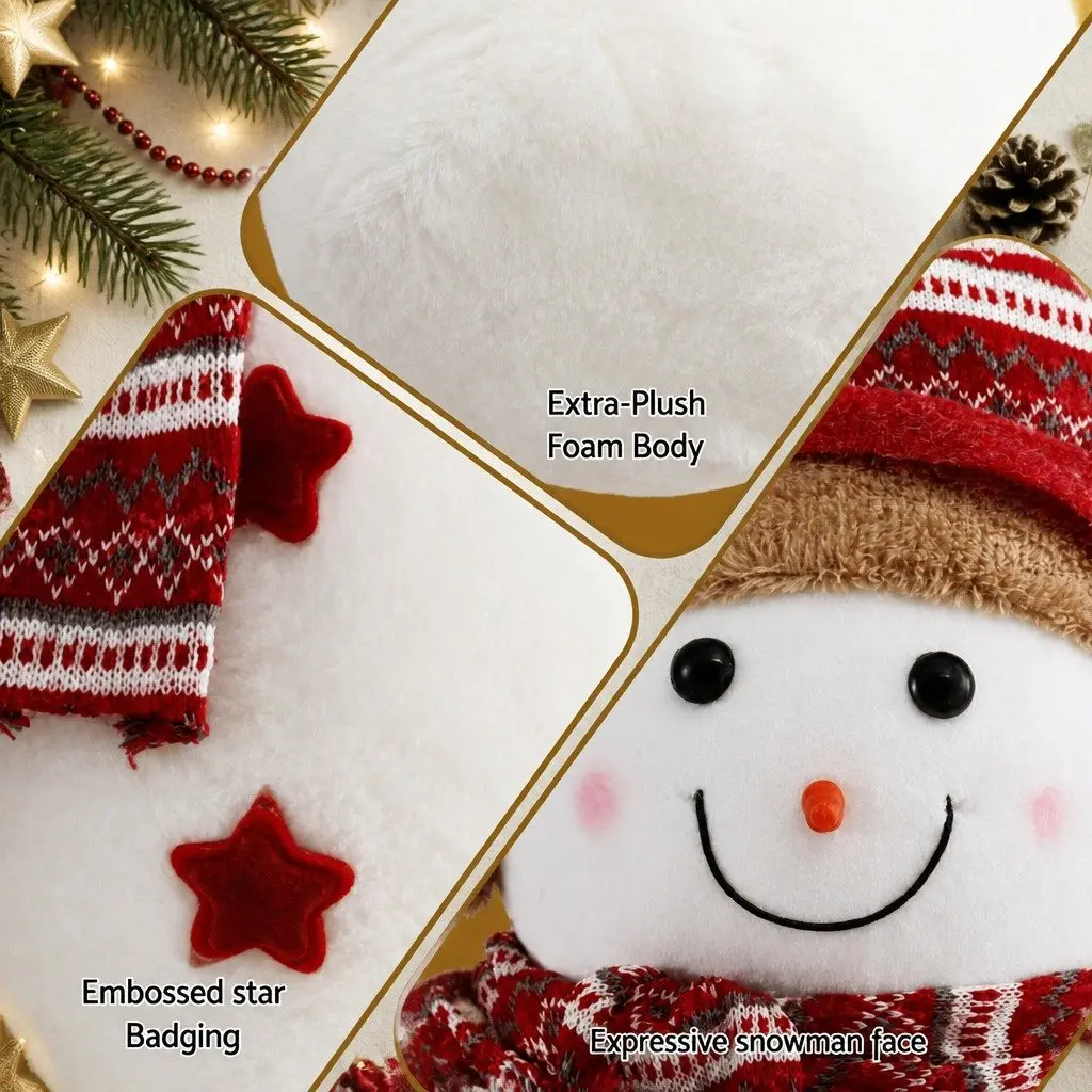 Christmas Snowman Plush Ornament 45cm