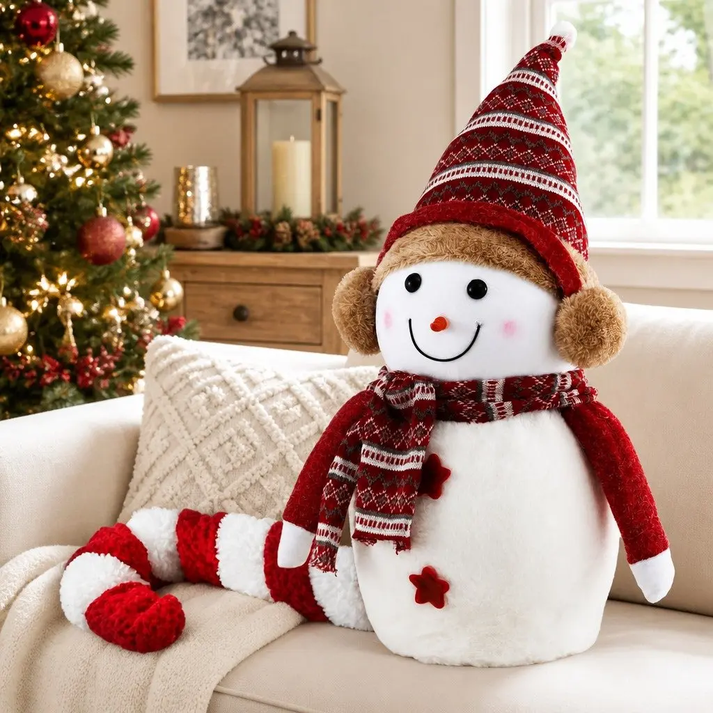 Christmas Snowman Plush Ornament 45cm