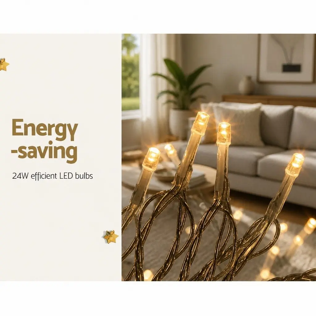 String Lights Outdoor Indoor 100M Warm White LED 500 Bulbs