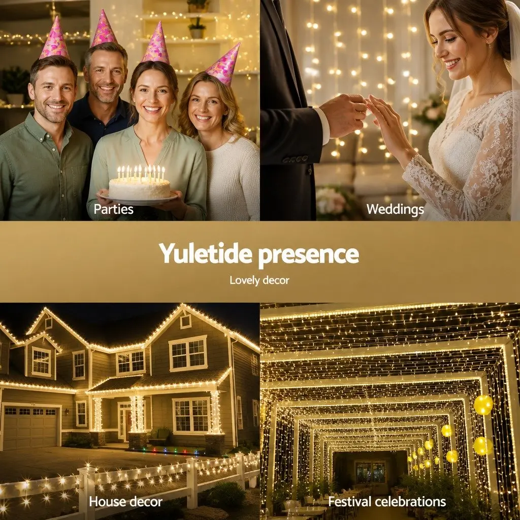 String Lights Outdoor Indoor 100M Warm White LED 500 Bulbs