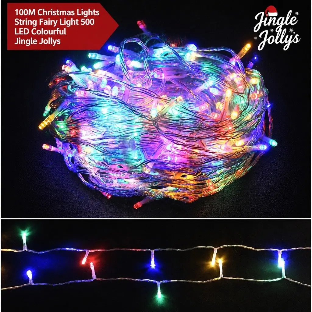 Christmas String Lights Indoor Outdoor 50M 500 LED Multi-Coloured