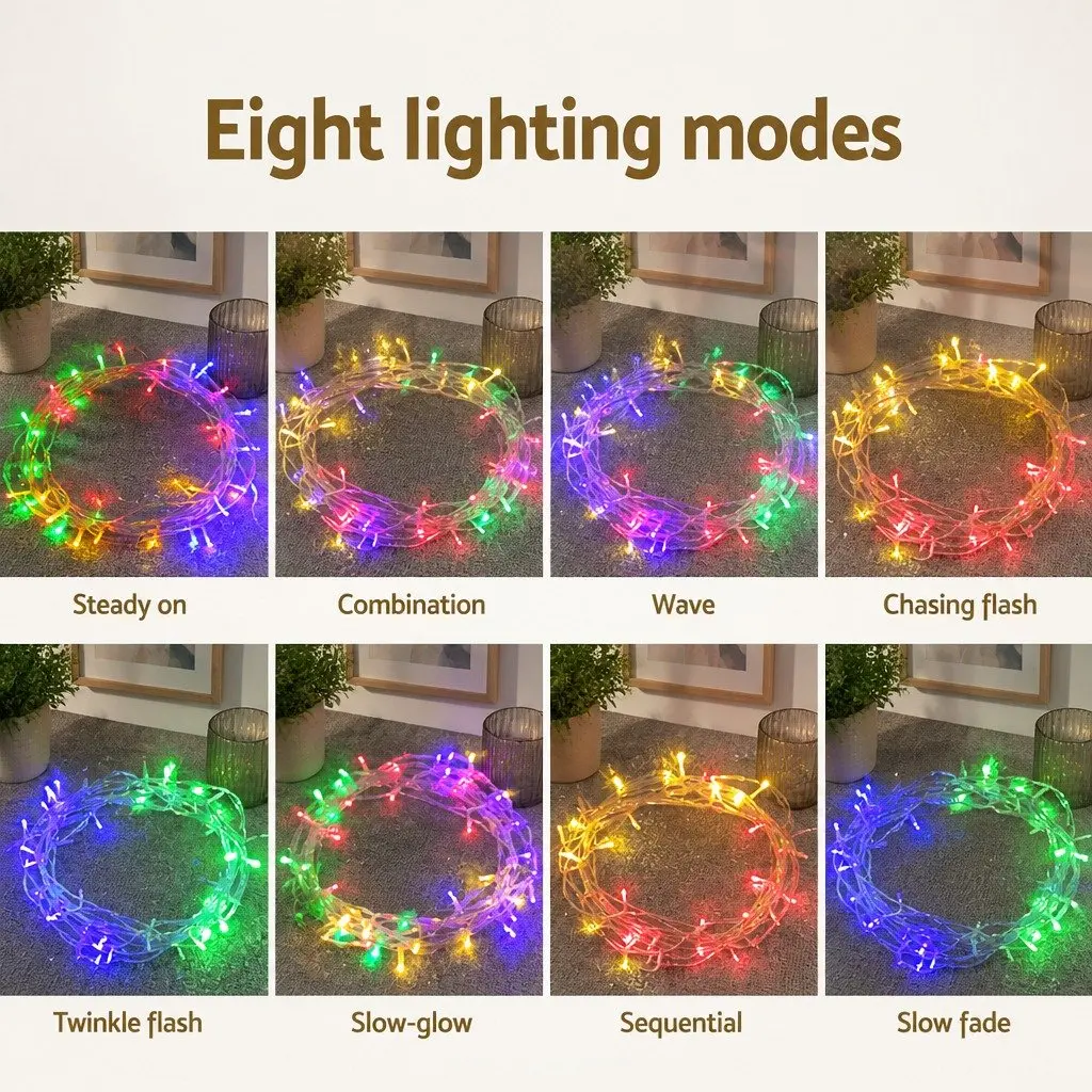 Christmas String Lights Indoor Outdoor 50M 500 LED Multi-Coloured