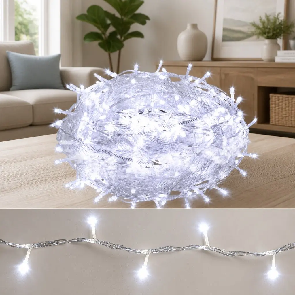 Christmas String Lights Outdoor Indoor 100M 500 LED Cool White