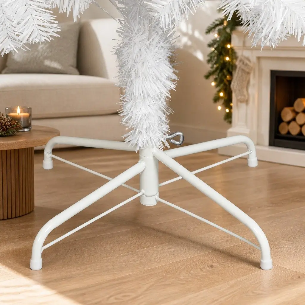 White Christmas Tree Compact 1.5M Decor for Small Space Apartment