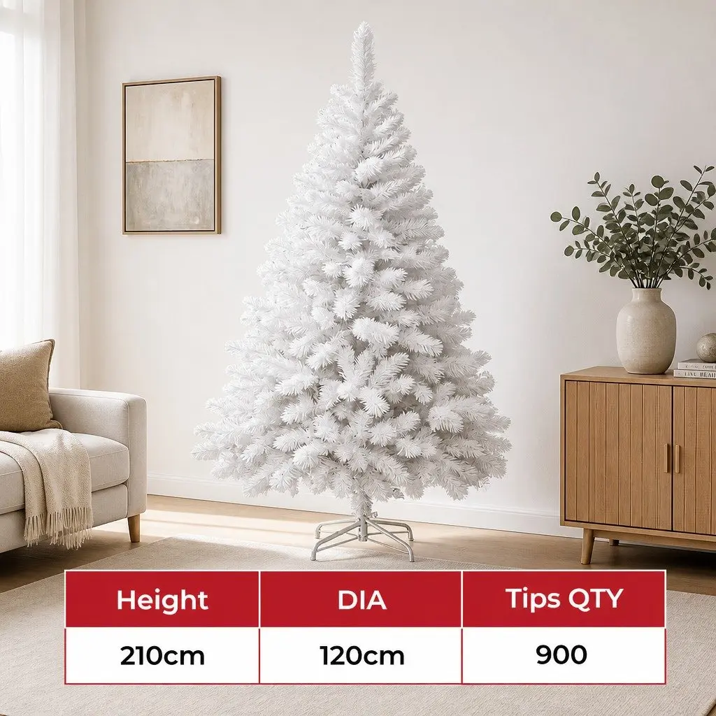 White Christmas Tree Indoor Outdoor 2.1M
