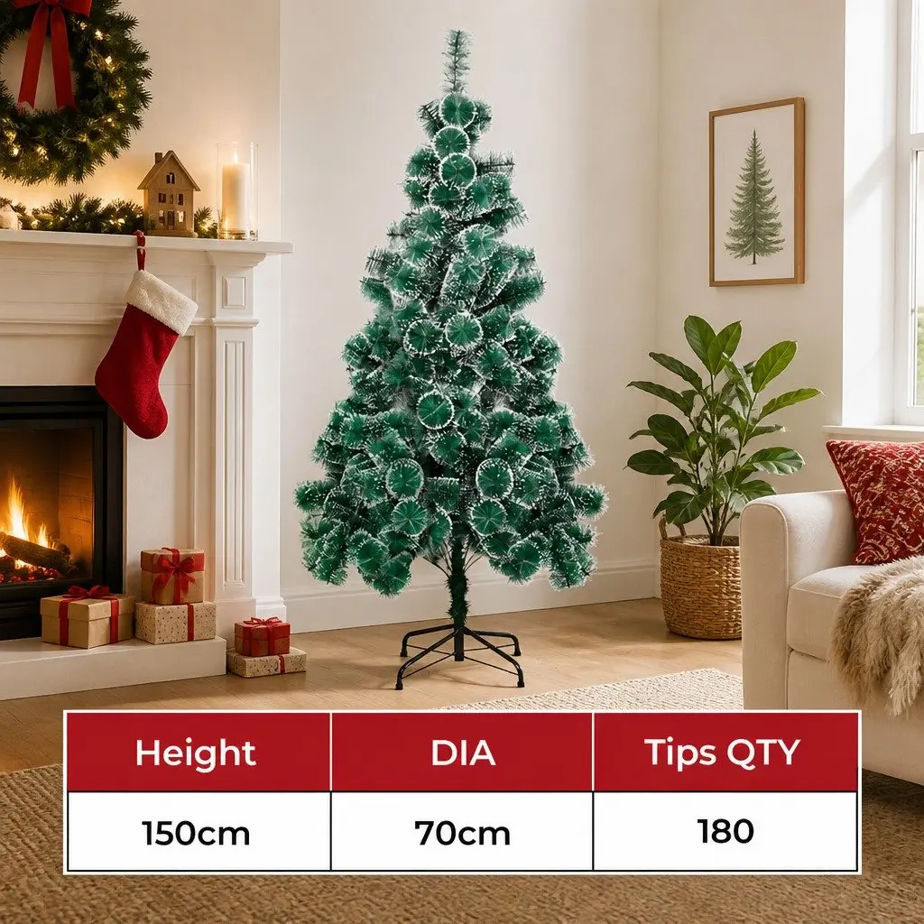 1.5M Christmas Tree with 180 Tips, Green PVC