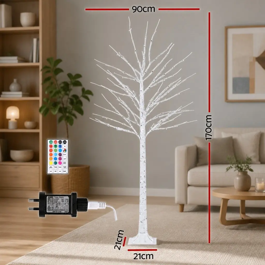 Christmas Tree Indoor Outdoor 1.7M with 120 RGB LED Lights and Remote Control