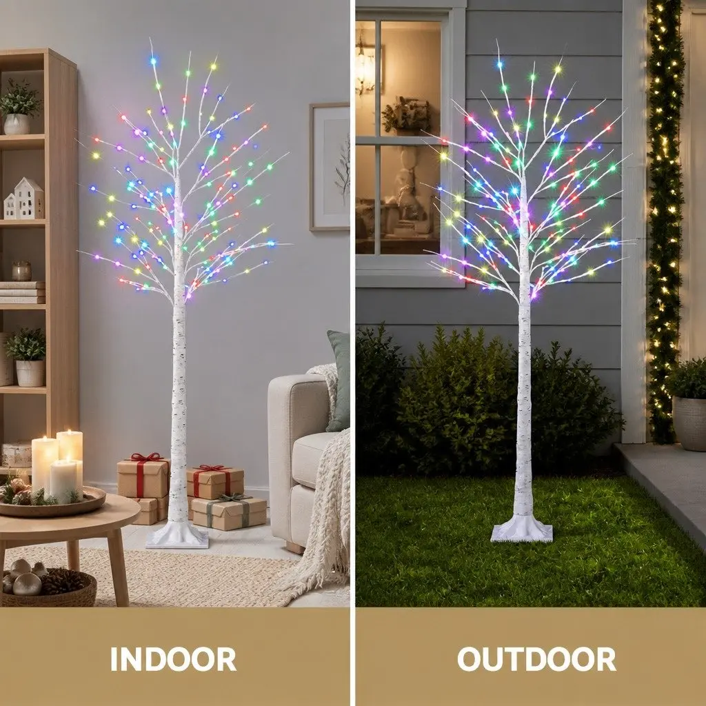 Christmas Tree Indoor Outdoor 1.7M with 120 RGB LED Lights and Remote Control
