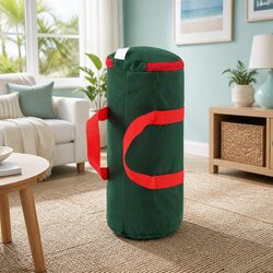 Christmas Baubles Storage Bag: 35cm x 15cm, Green Oxford