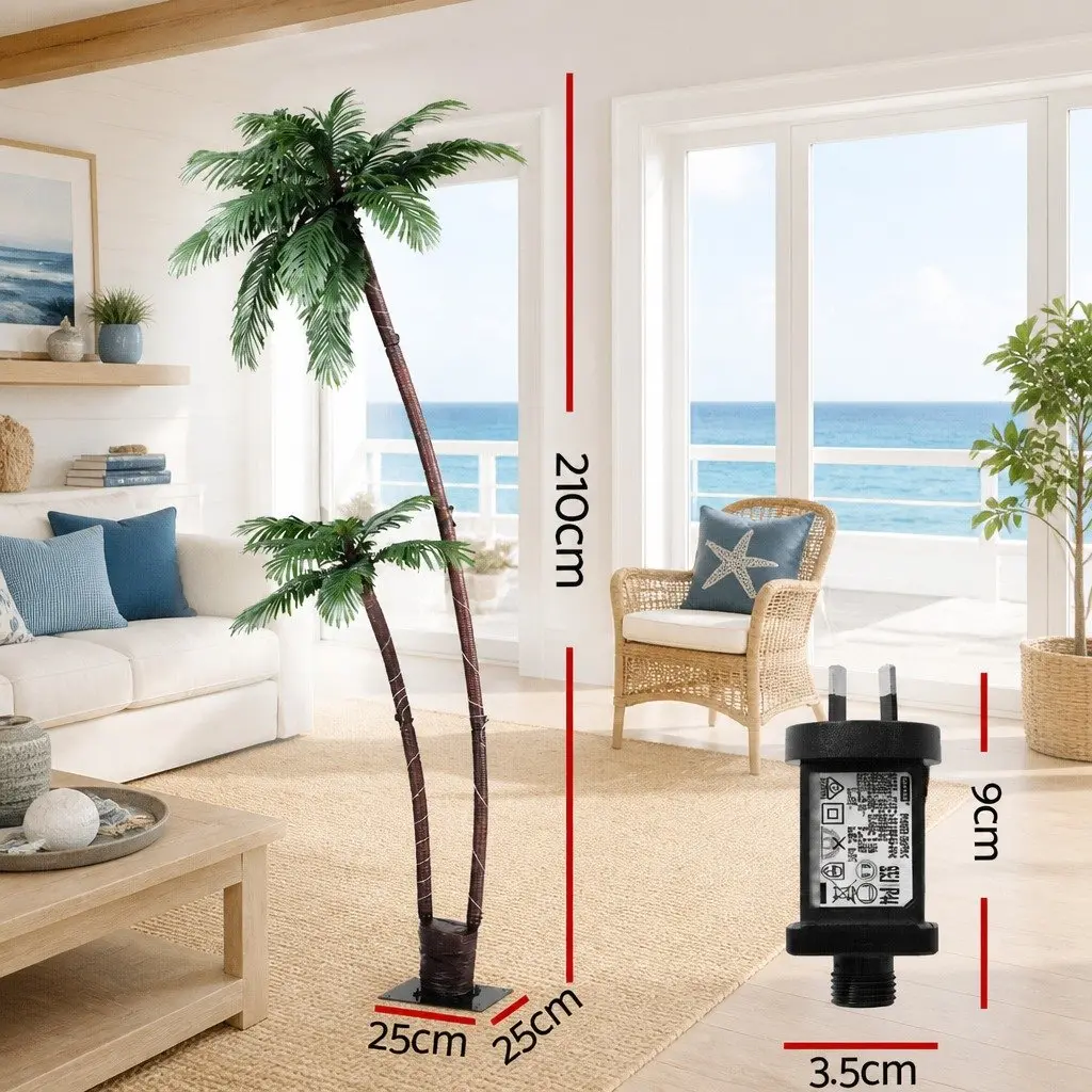 LED Christmas Palm Tree Outdoor Decoration 2.1m