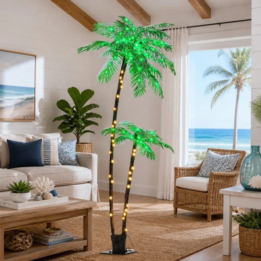 LED Christmas Palm Tree Outdoor Decoration 2.1m
