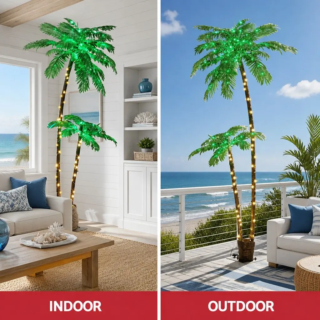 LED Christmas Palm Tree Outdoor Decoration 2.1m