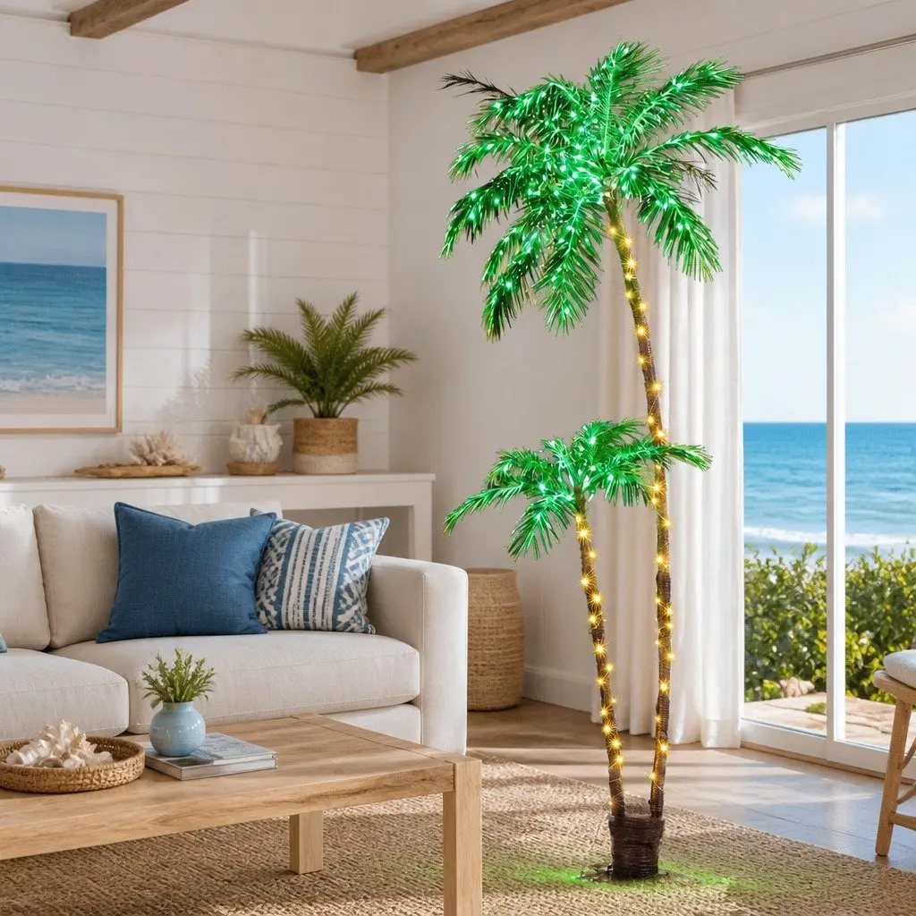 LED Christmas Palm Tree Outdoor Decoration 2.1m