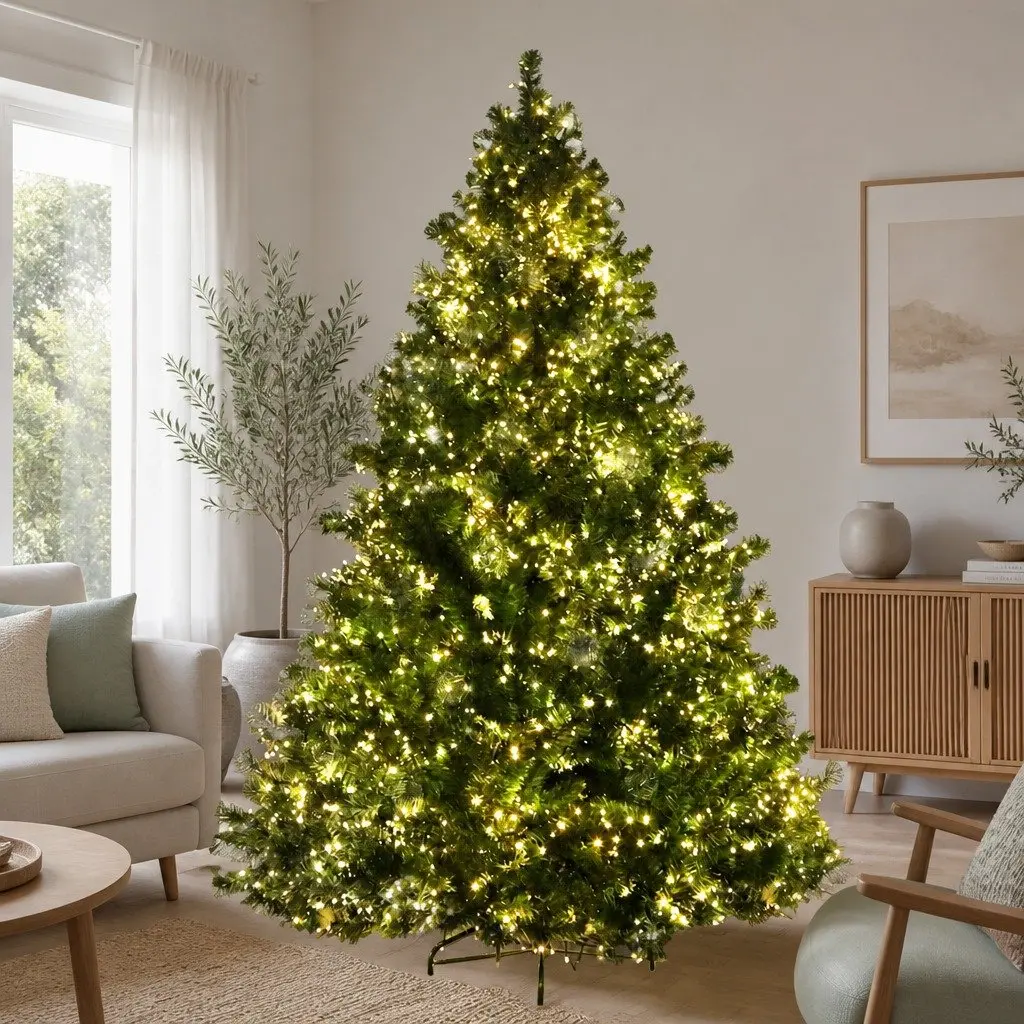 Christmas Tree 1.8M Xmas Pre-Lit Tree 1980 LEDs 8 Light Mode Green Decoration