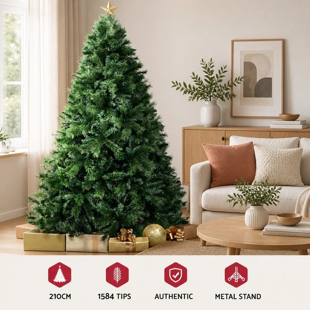 Christmas Tree 7FT Green Pine Needles Faux Tree