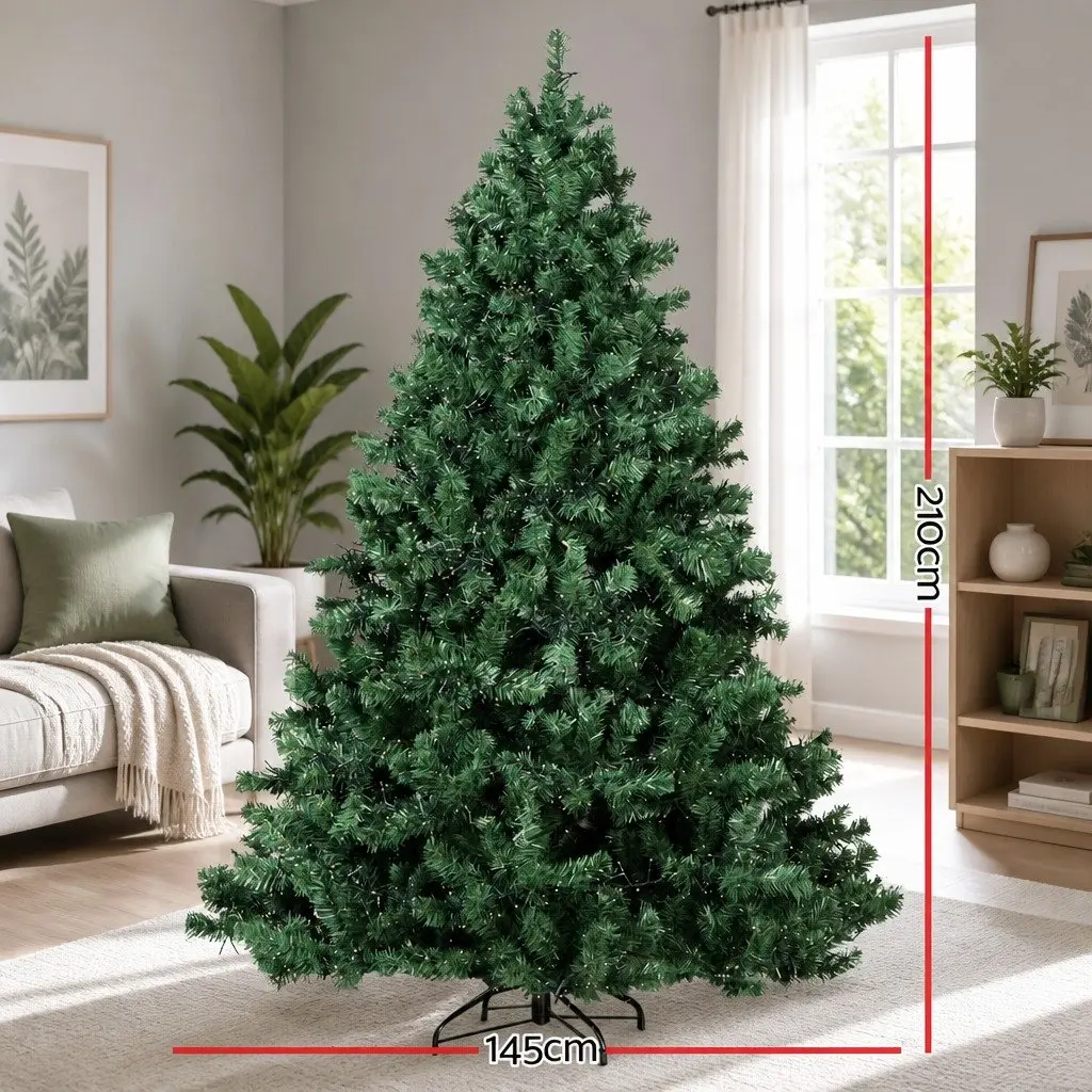 Outdoor Christmas Tree 7FT Green Prelit with 3000 Warm White LED Lights