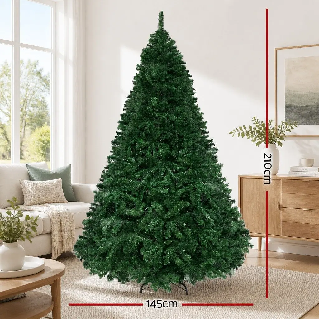Pre-Lit Christmas Tree Home Decor 2.1m Green with 2800 LED Lights and 8 Modes