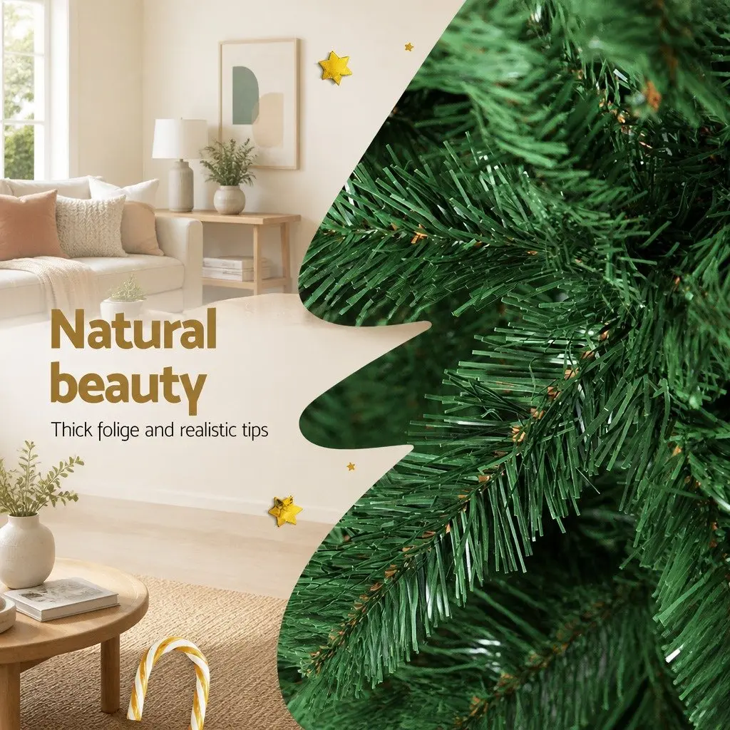 Christmas Tree 2.4M Green Xmas Fir Tree 1500 Tips Artificial Holiday Decoration