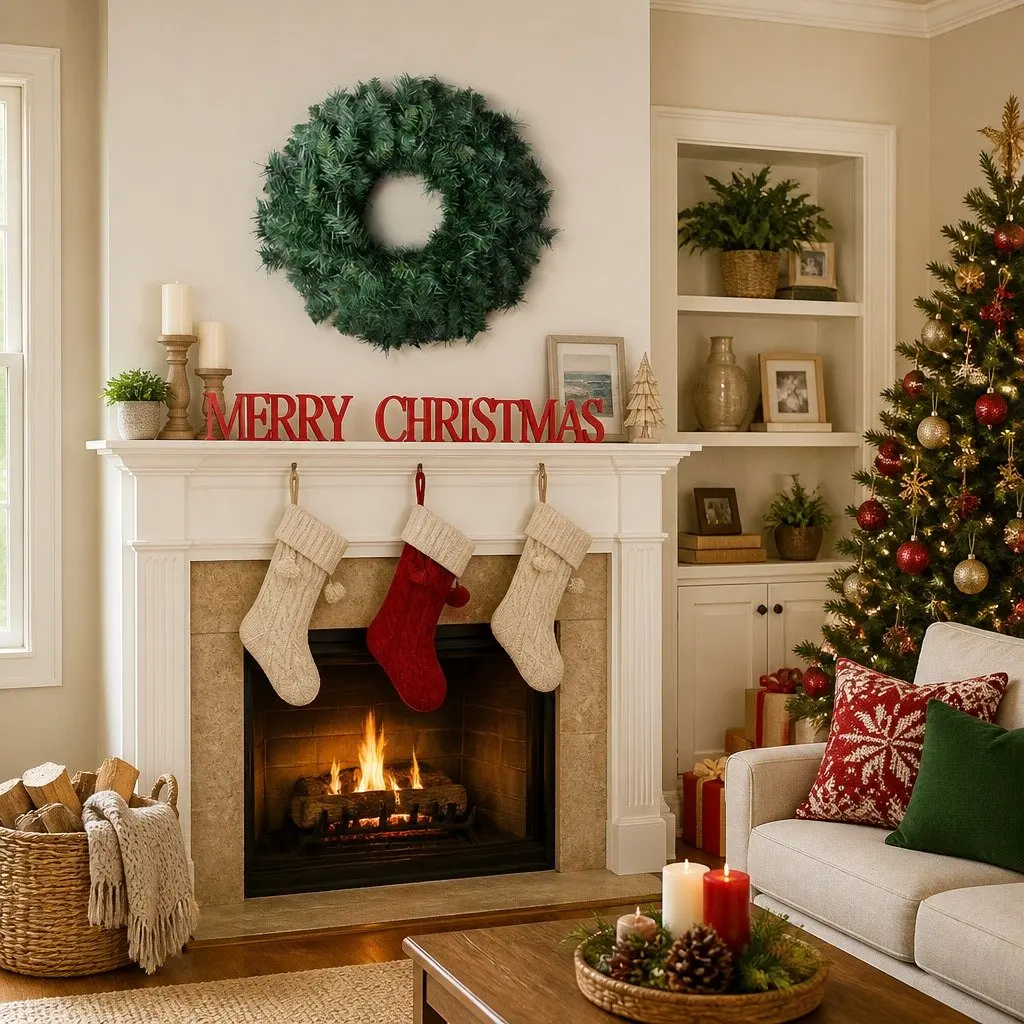 60cm Christmas Wreath with PVC Tips
