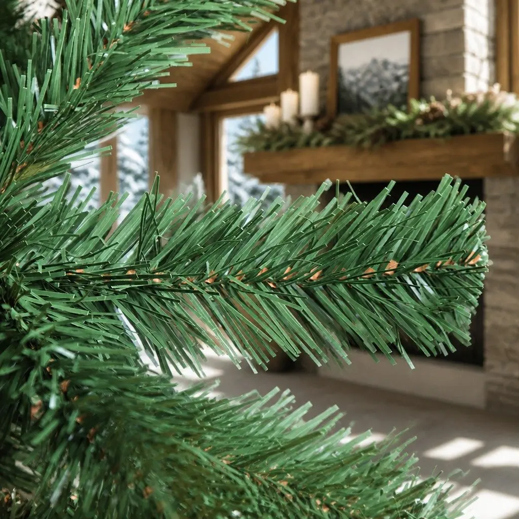 Green Christmas Garland Indoor Outdoor 2.1m