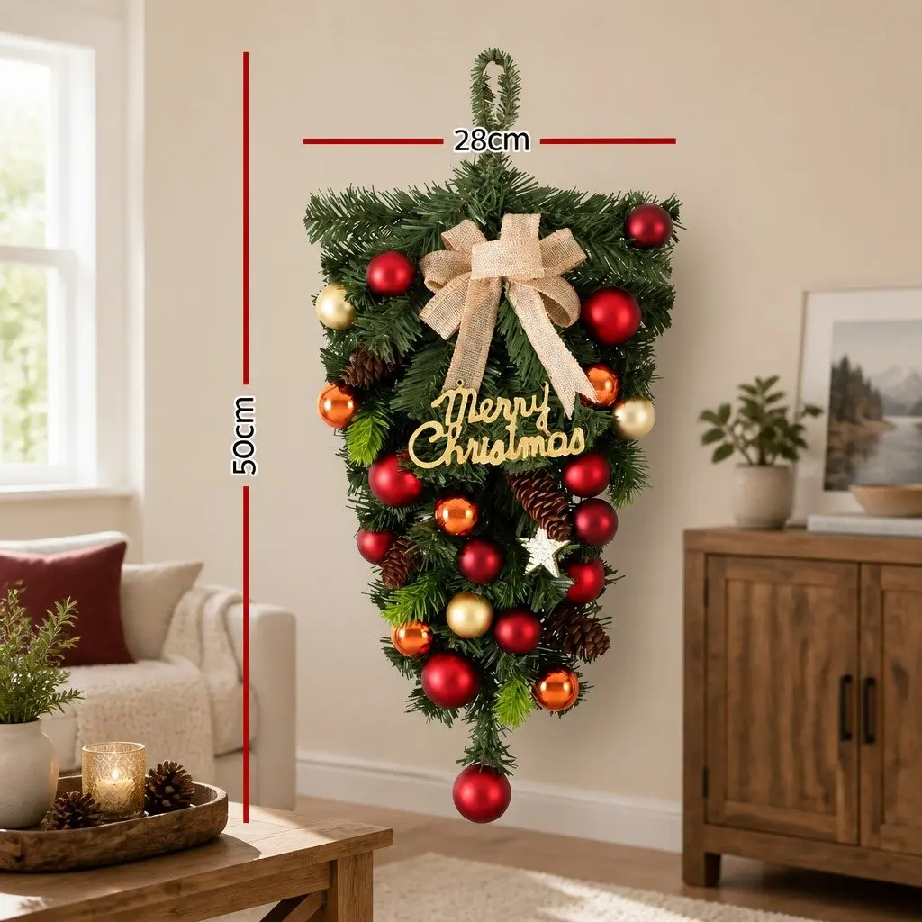 Hanging Christmas Garland Indoor Outdoor 50CM Green Decorations
