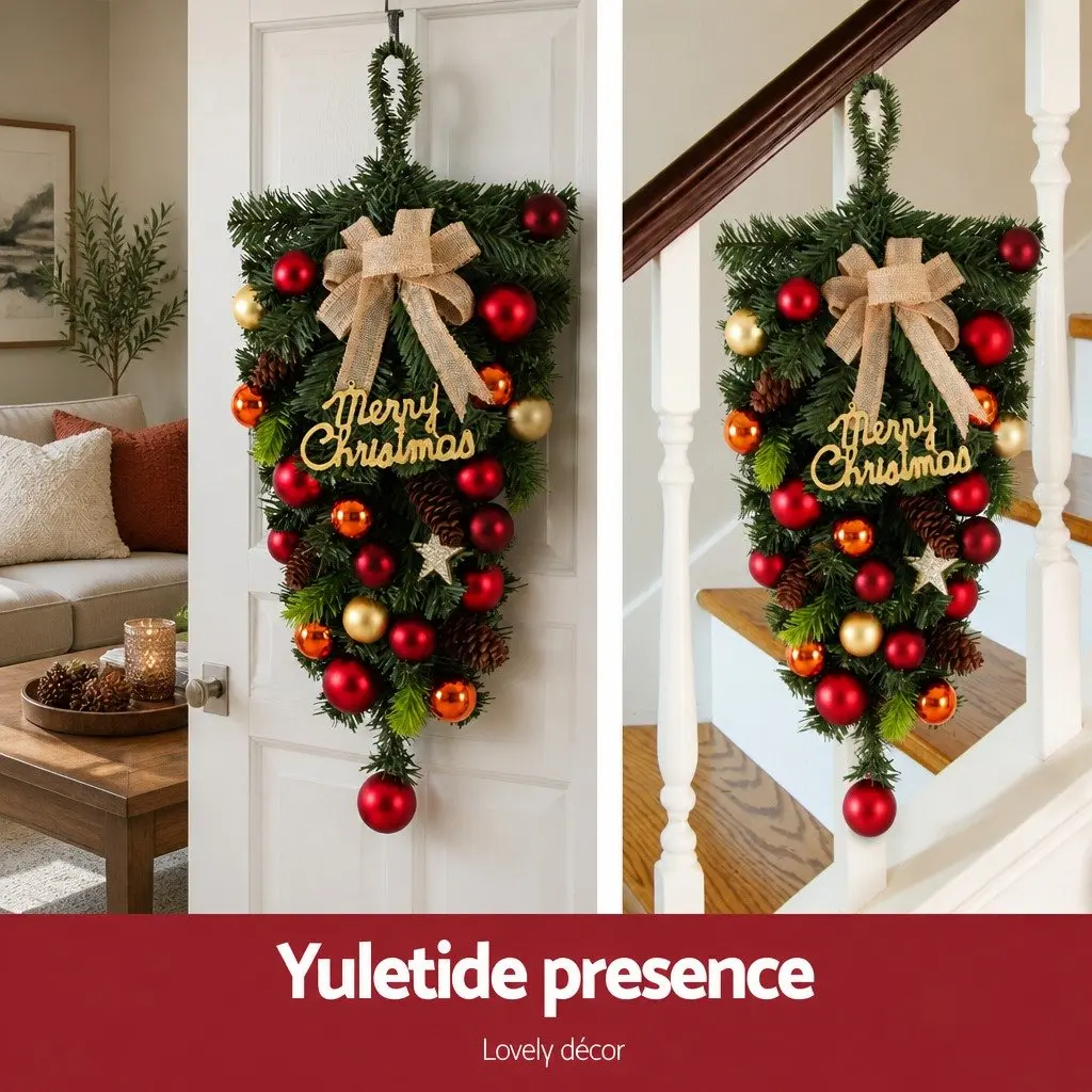 Hanging Christmas Garland Indoor Outdoor 50CM Green Decorations