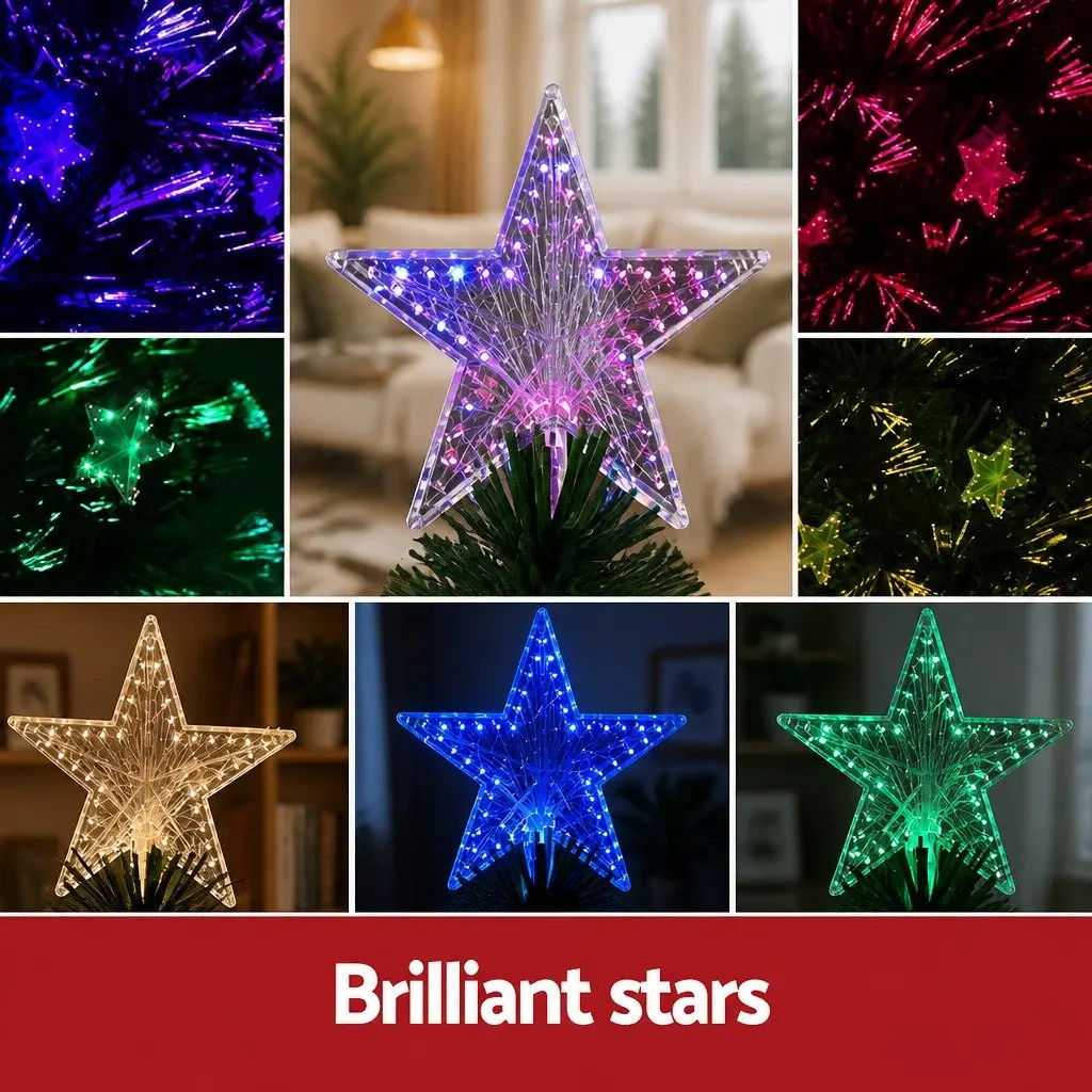 Christmas Tree 1.2m Optic Fibre LED Xmas Tree Multi Colour Pre-Lit Fibre Optic