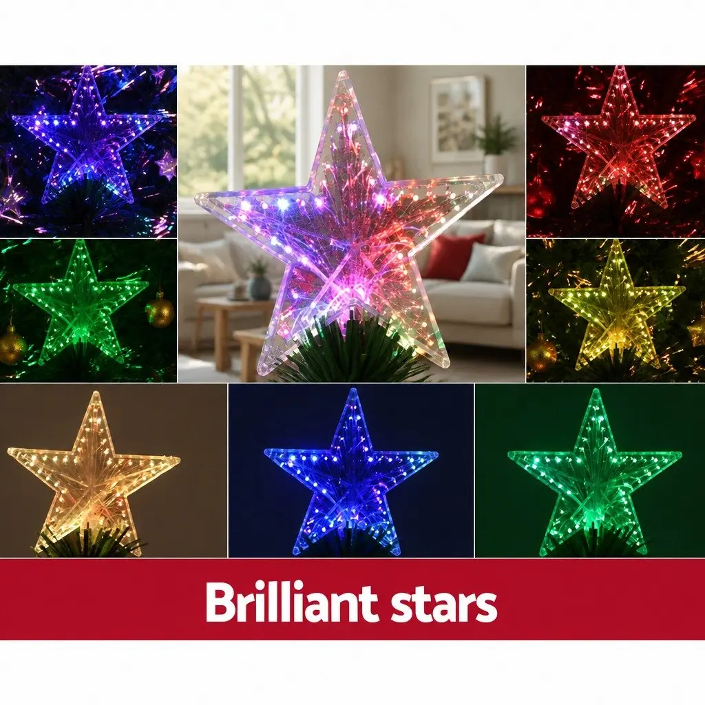 Optic Fibre Christmas Tree 1.5m LED Xmas Tree Multi Colour Pre-Lit Holiday Decor