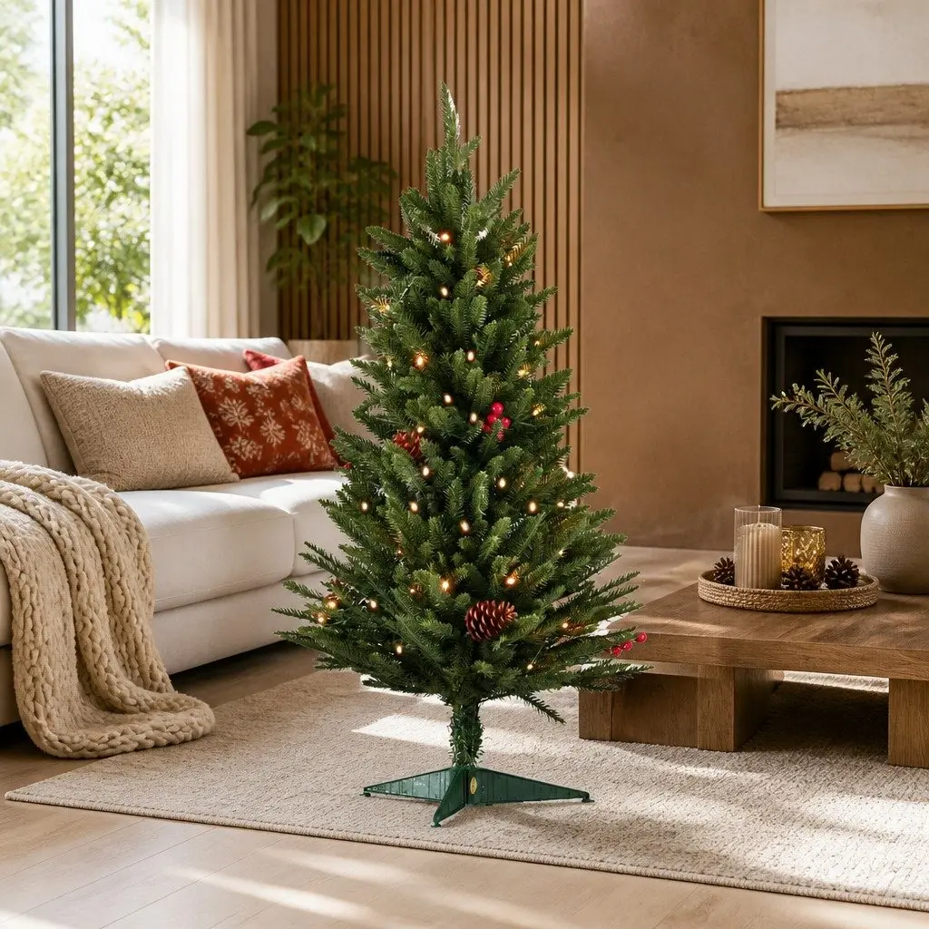 Mini Christmas Tree Tabletop 90cm LED Small Space Party Decoration