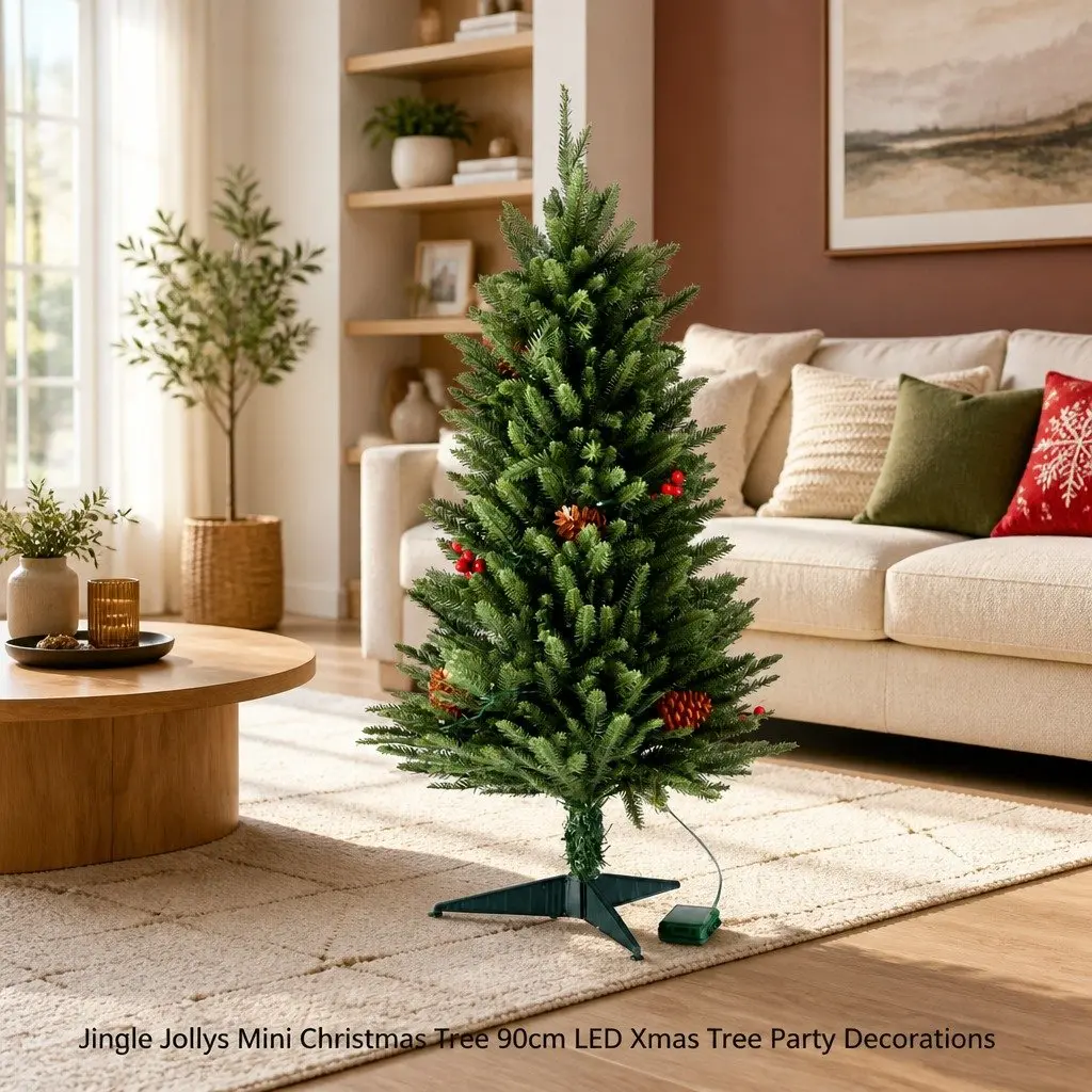 Mini Christmas Tree Tabletop 90cm LED Small Space Party Decoration