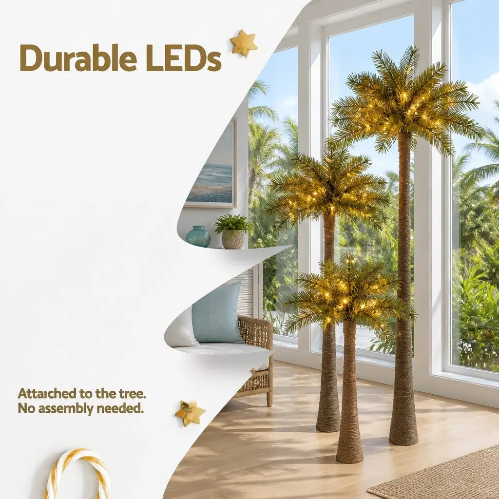 LED Christmas Palm Tree Indoor Outdoor 1.2M 1.5M 1.8M