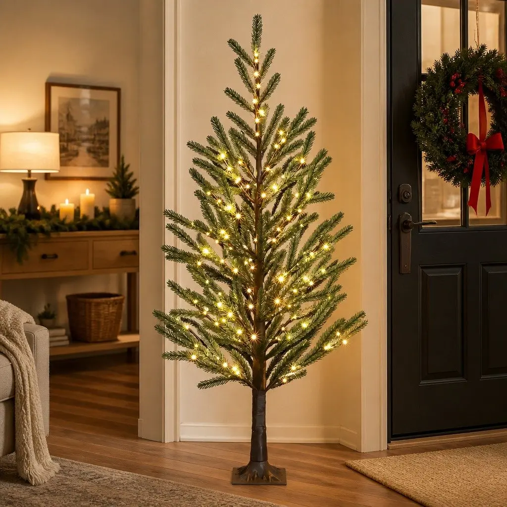 1.8M Green Pre-lit Christmas Tree