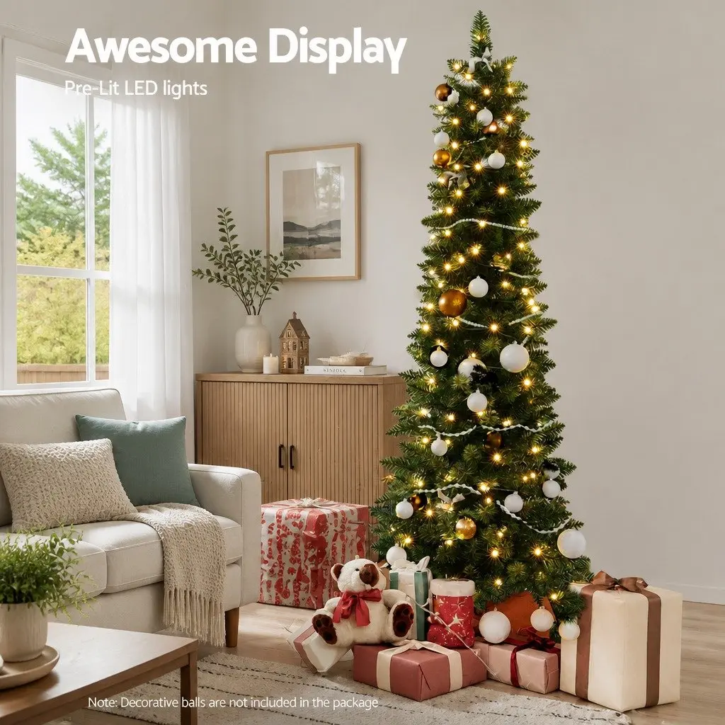 1.8m Christmas Tree with 300 Tips and 200 Warm LEDs
