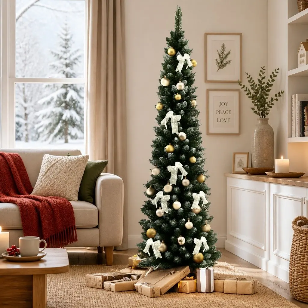 Christmas Tree 1.8m Green Snowy Decoration for Home or Commercial Use