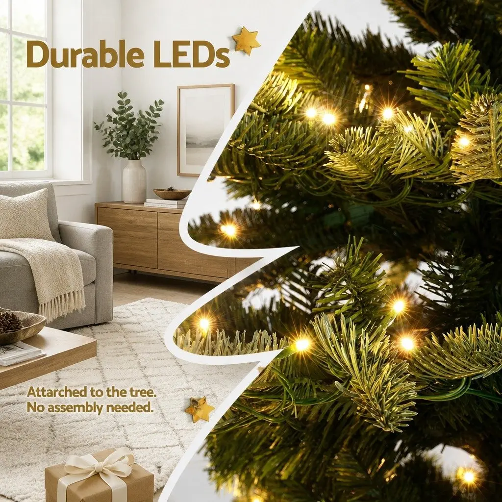 Christmas Tree 2.1M LED Xmas Tree 860 Tips Sparse Pre-Lit Party Home Decoration