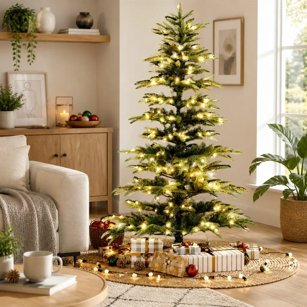 Christmas Tree 2.1M LED Xmas Tree 860 Tips Sparse Pre-Lit Party Home Decoration