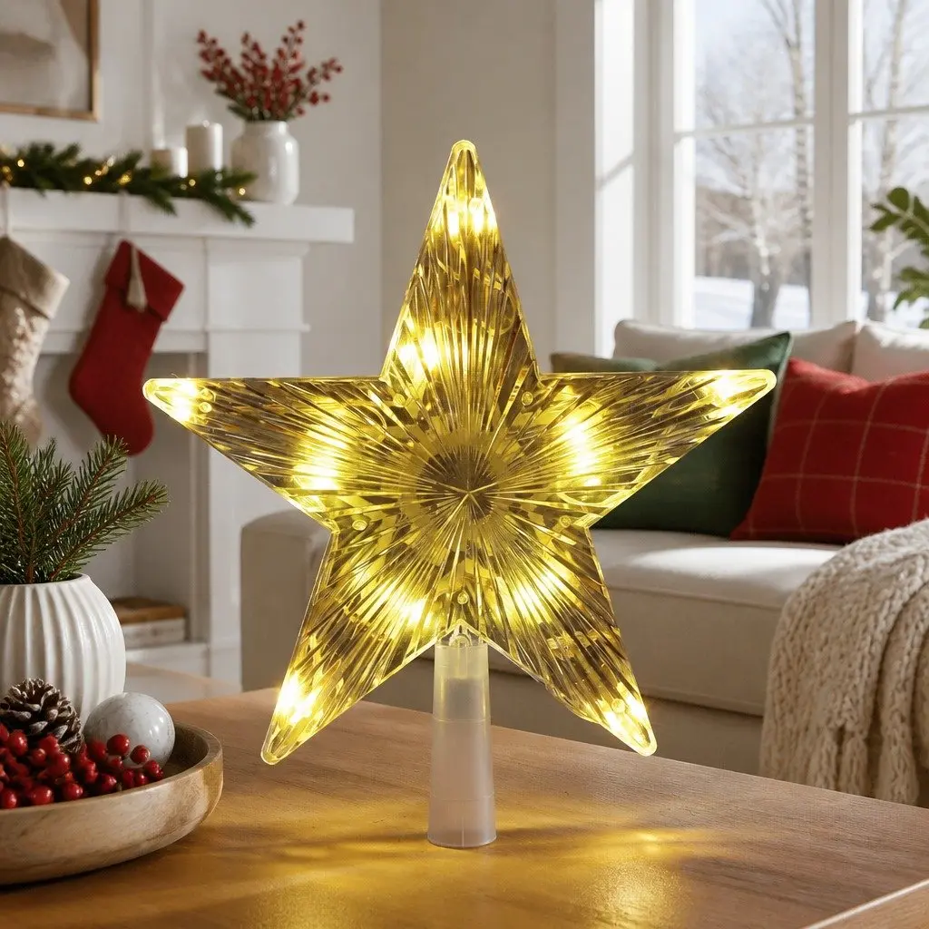 Christmas Tree Topper Star RGB LED for Holiday Decoration 21cm x 6cm x 23cm