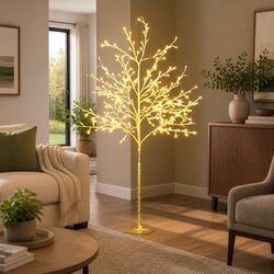 5FT Christmas Tree with 304 Warm White LED Bulbs and Steel Frame