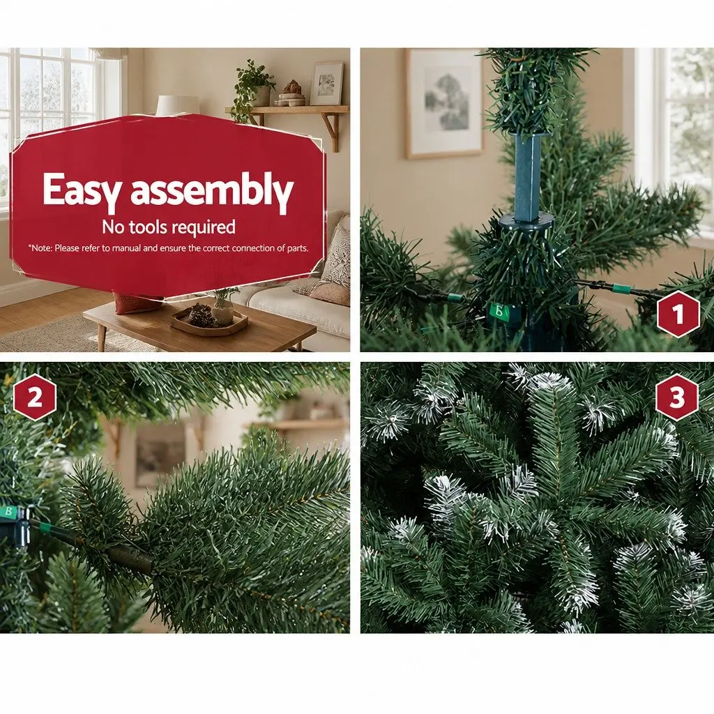Christmas Tree 1.8m Snowy Green Decoration Faux Fir Holiday