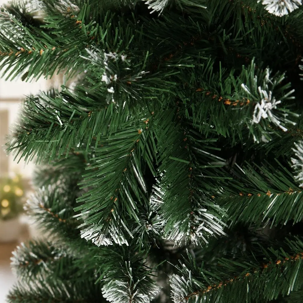 7FT Christmas Tree 905 PVC Tips Snowy Fir Holiday Decoration Indoor Home Festive