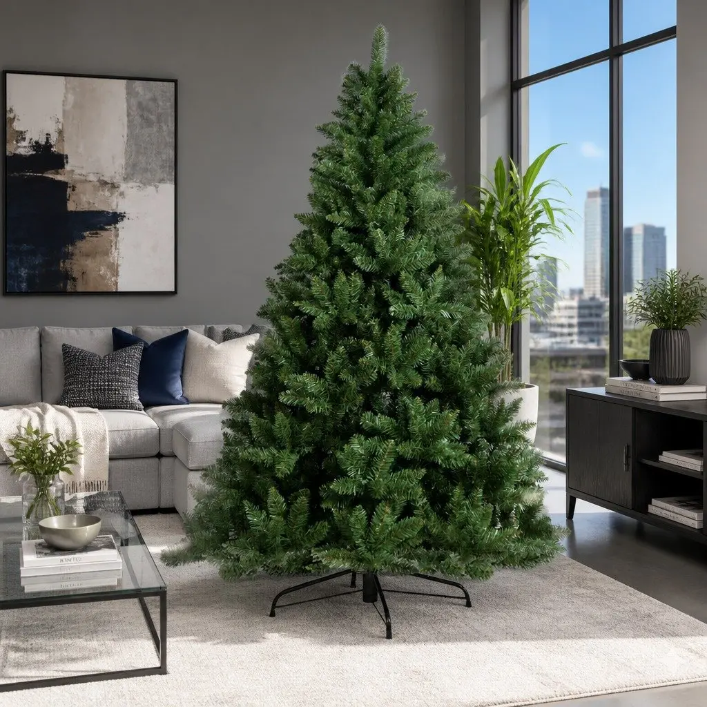 Artificial Christmas Tree 2.1m Green Fir for Home Decoration