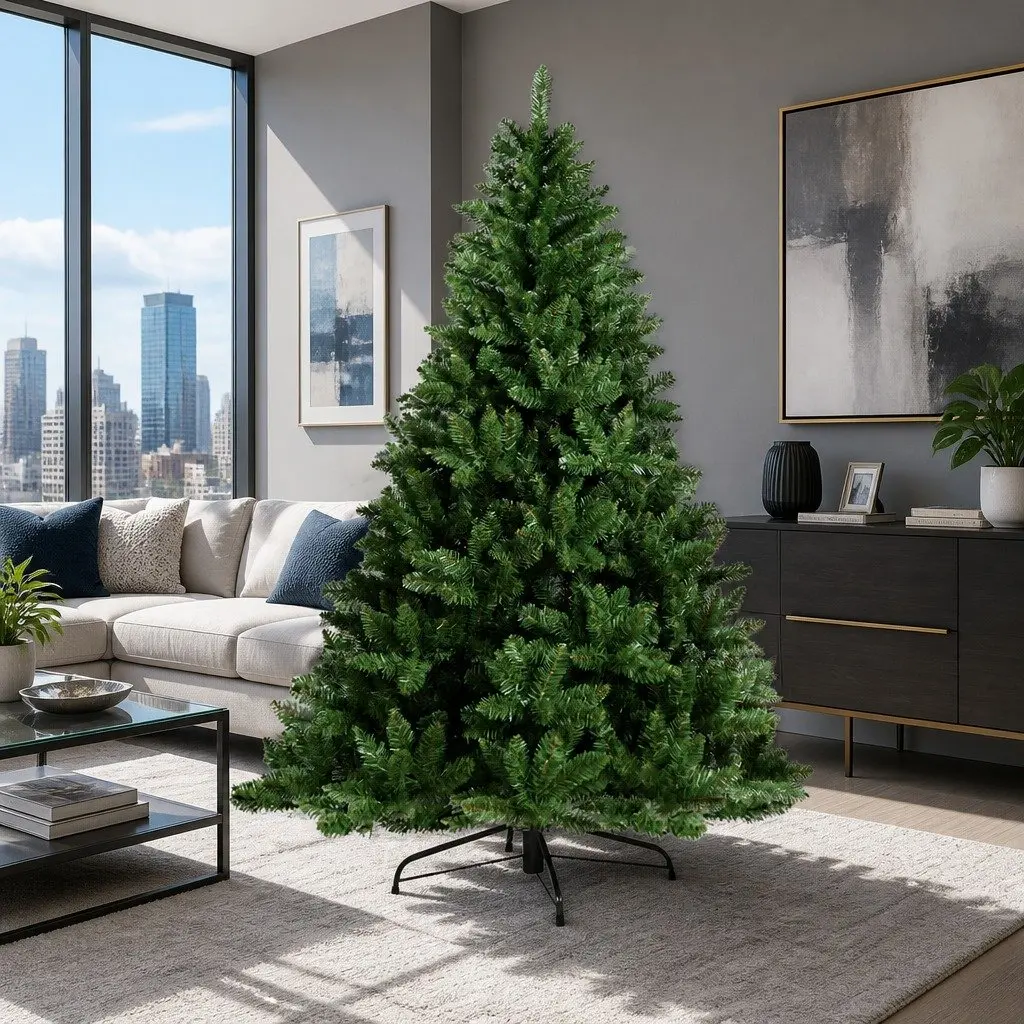 Artificial Christmas Tree 2.1m Green Fir for Home Decoration